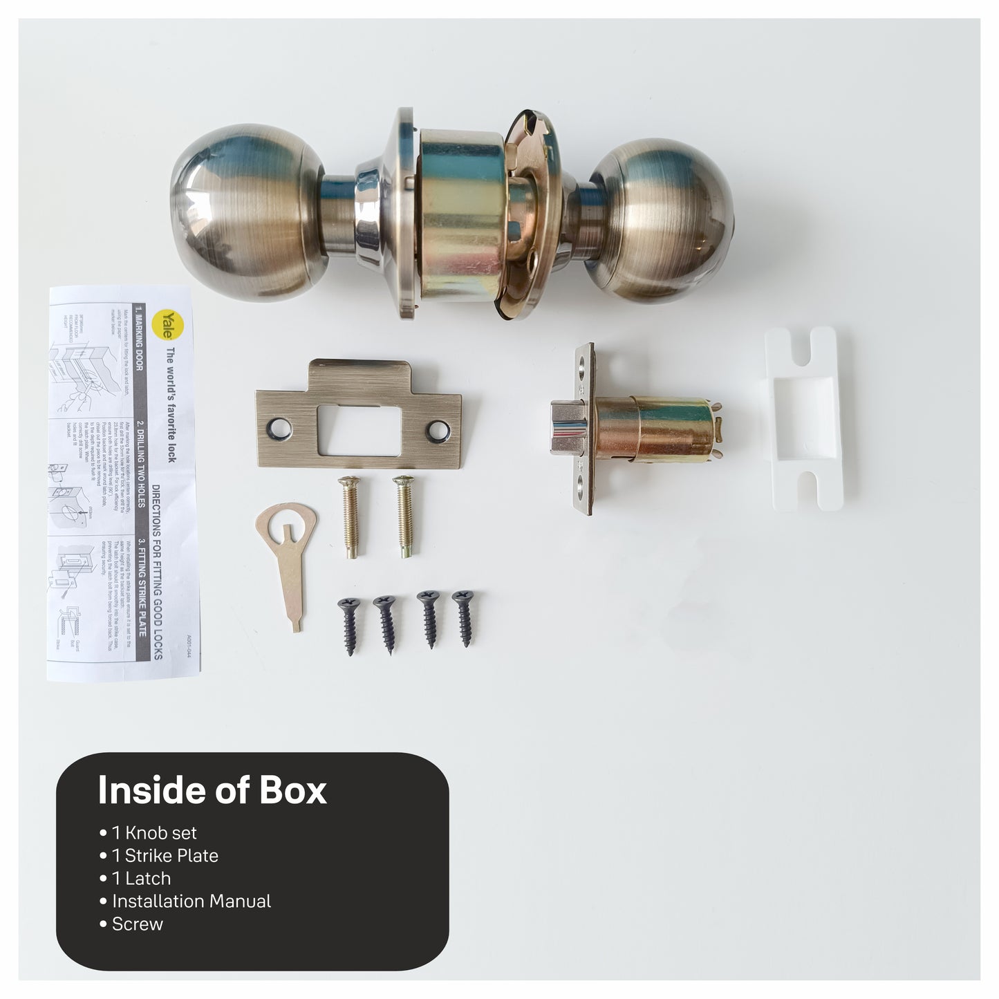 CA5122 Knobset- 60/70mm B/S, Bathroom Antique Brass