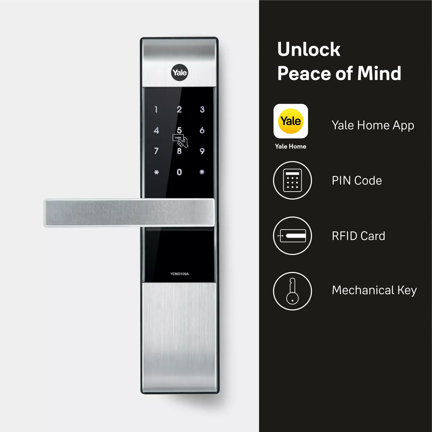 YDM 3109 RFID Smart lock with App control
