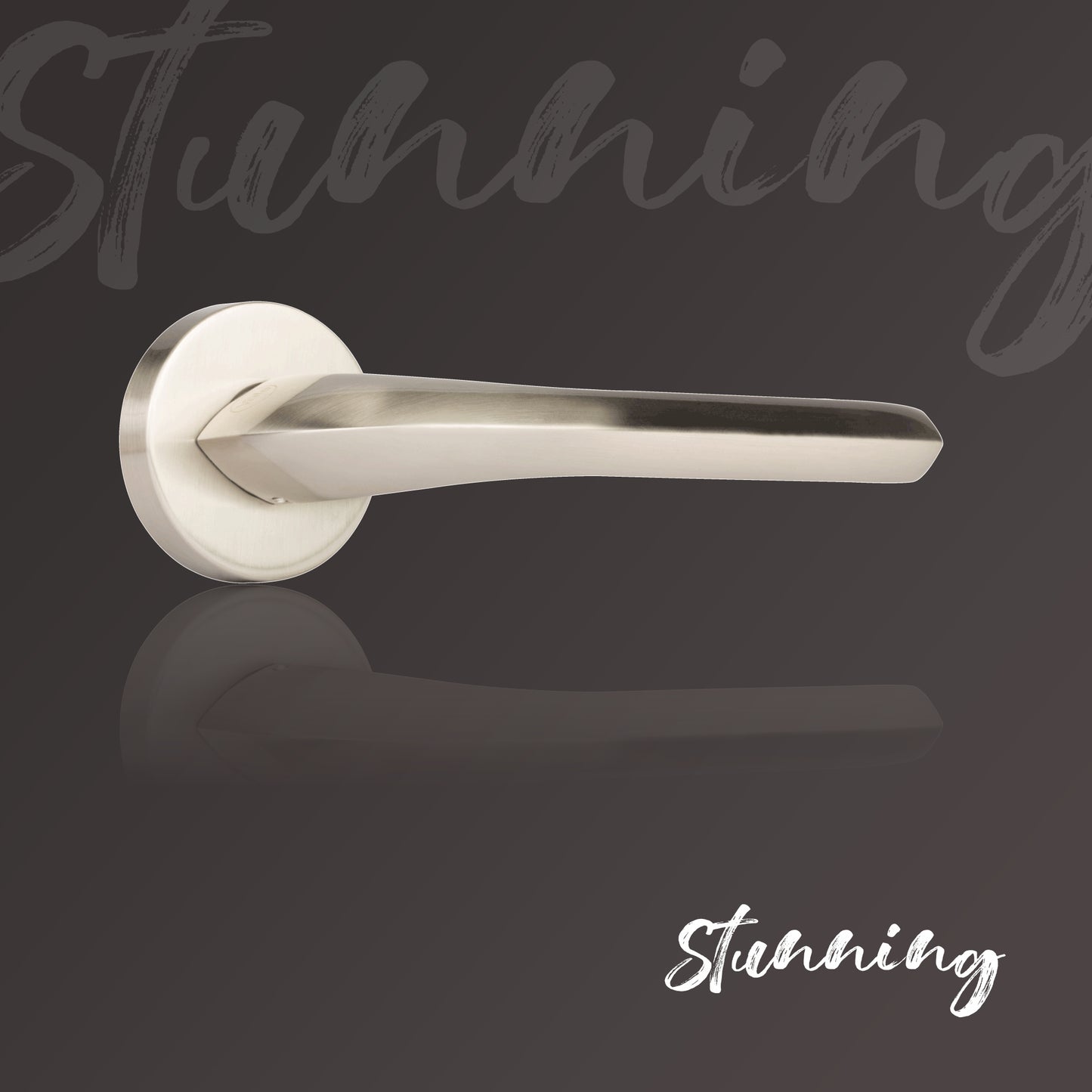 YPBL-808-Solid Brass Premium Lever Handle, Satin Steel