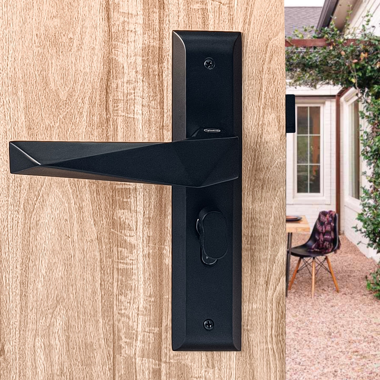 Yale Main door lock and handle set Black finish