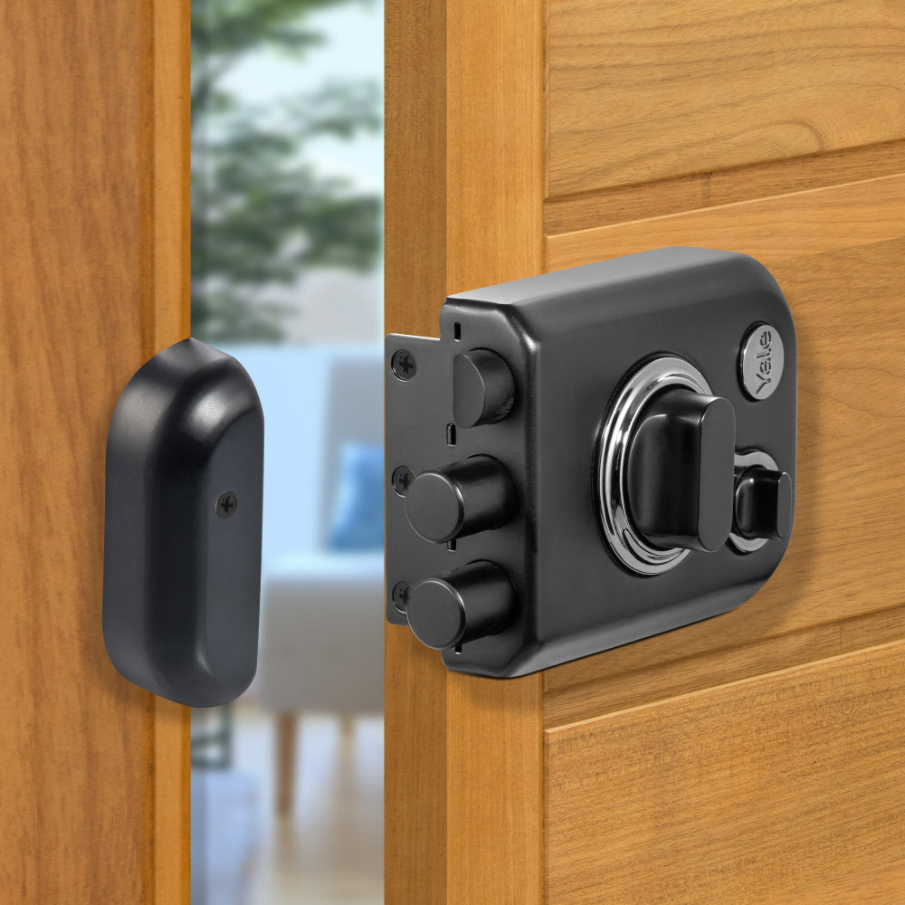 Yale Kratos RIM lock for main doors in black matt