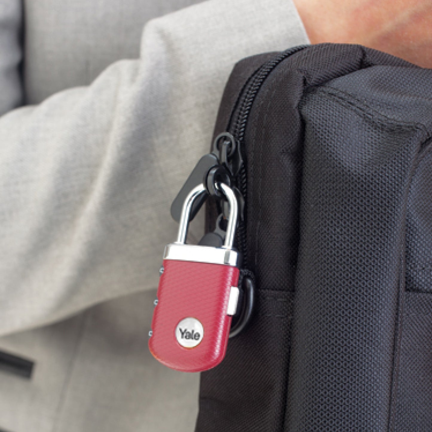Yale Travel lock with combination 3 digit on backpack