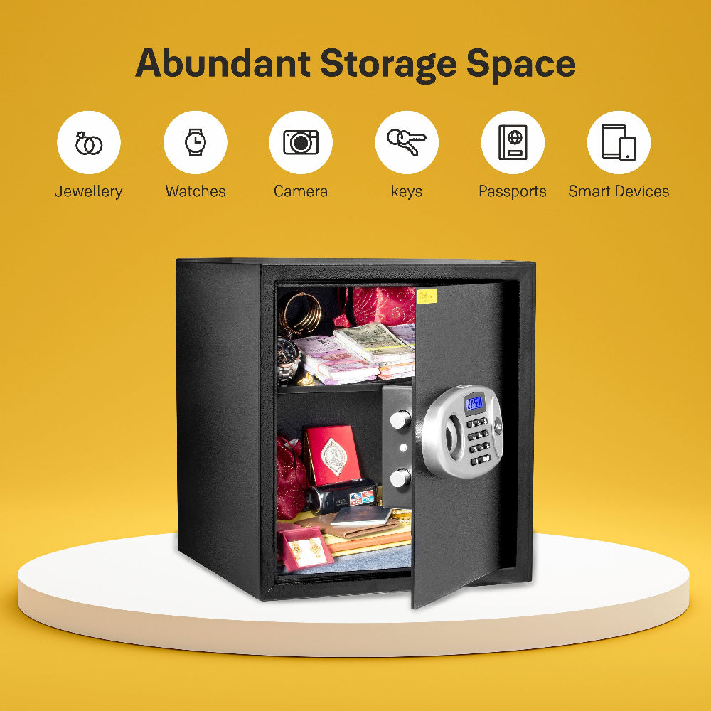 Yale Standard Safe locker for home and office 41 litres with large storage space