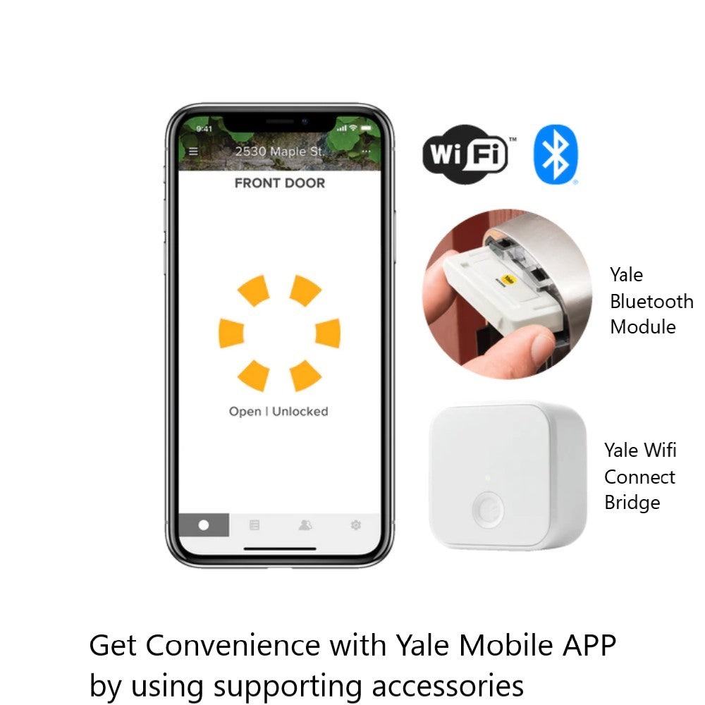 Yale smart door lock works with Yale Home App