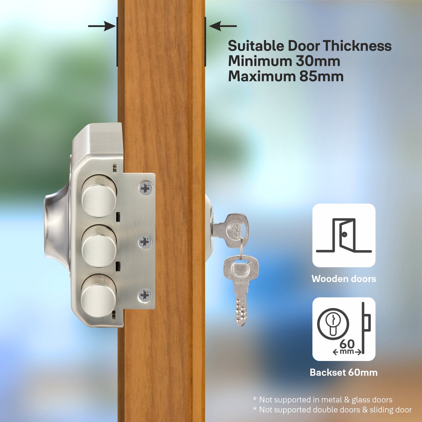 Yale Kratos RIM Locks for main door tribolt with dimple key