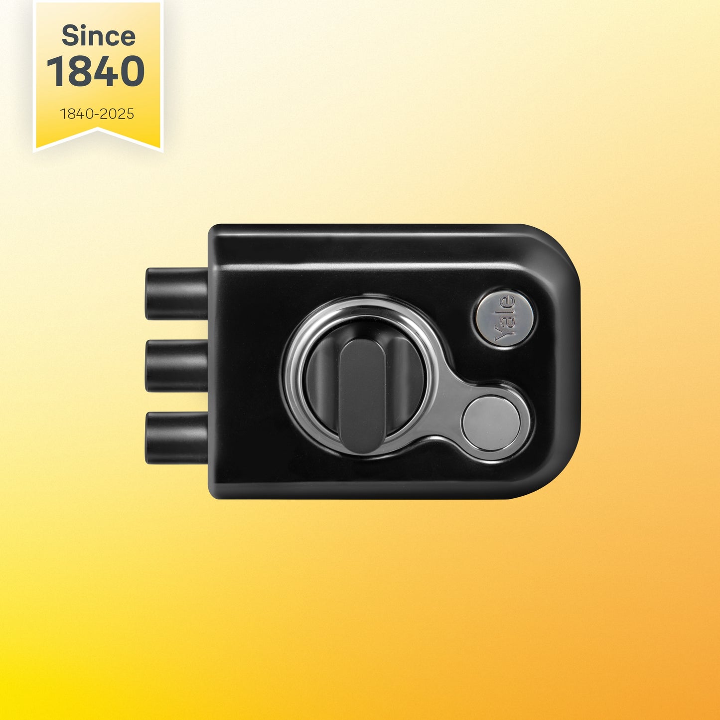Yale Katros Rimlock KRT-3B-TT-BM/BN – Tribolt, 3 Deadbolts, Thumbturn, 4 Dimple Keys (Black Matt and Black Nickel)