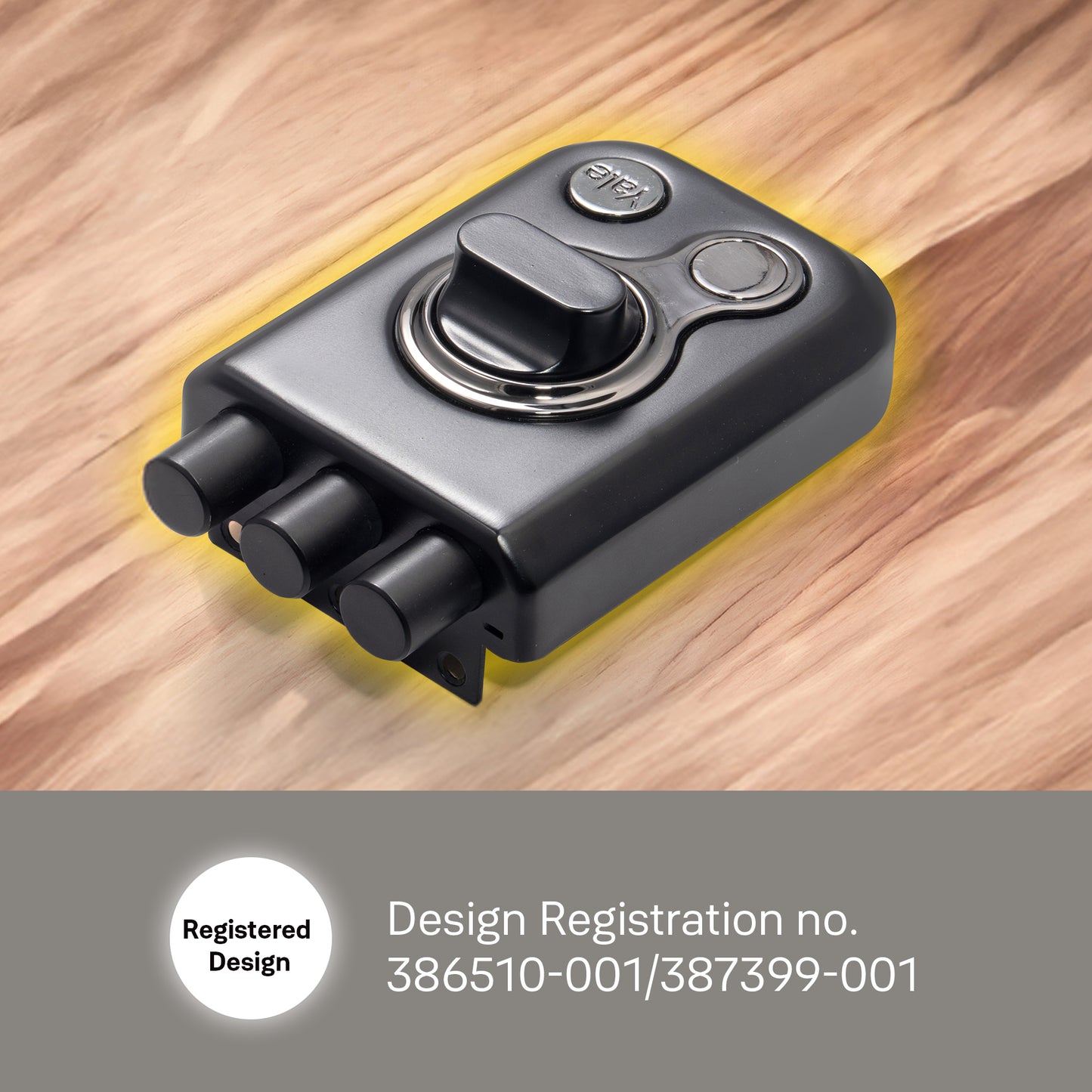 Yale Katros Rimlock KRT-3B-TT-BM/BN – Tribolt, 3 Deadbolts, Thumbturn, 4 Dimple Keys (Black Matt and Black Nickel)