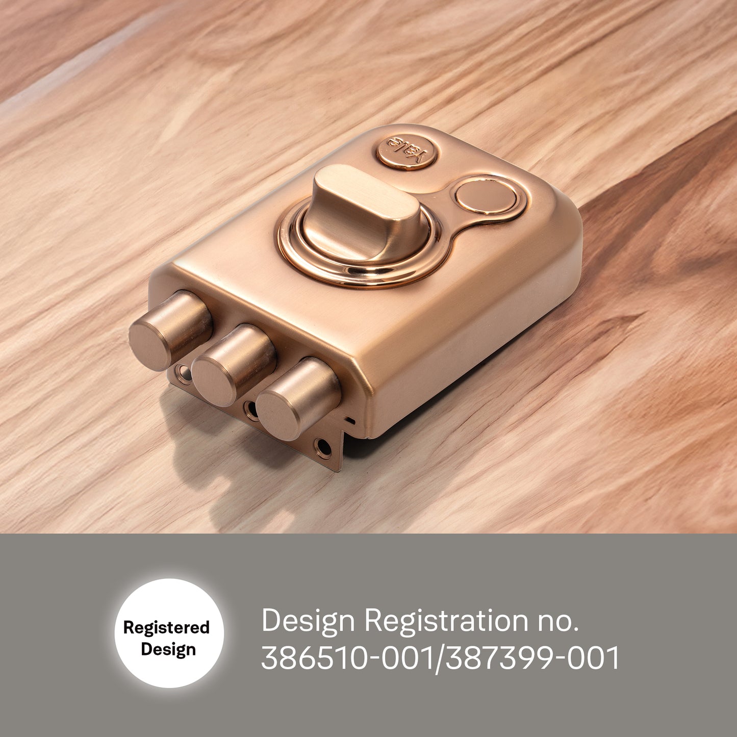 Yale KRT – Tribolt, 3 Deadbolts, Thumbturn, 4 Dimple Keys (Rose Gold Matt and Rose Gold), model KRT-3B-TT-RGM/RG