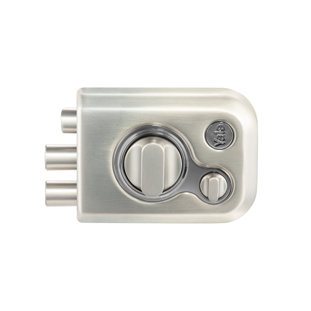 Yale Kratos RIM lock for main door with latch and two deadbolts and knob inside