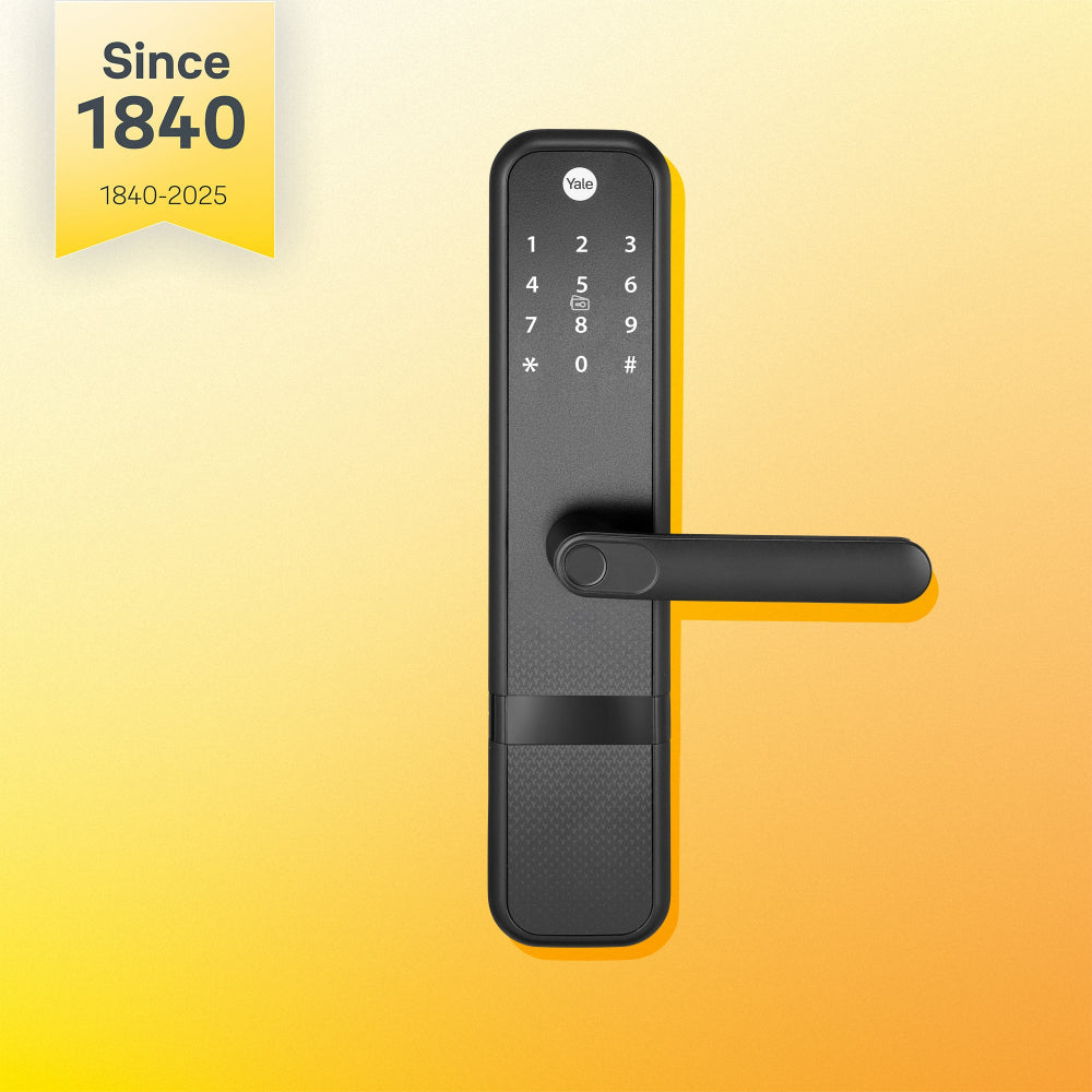 Yale Zuri Smart lock with Built-in bluetooth and bundled with Wifi bridge Black for best home security