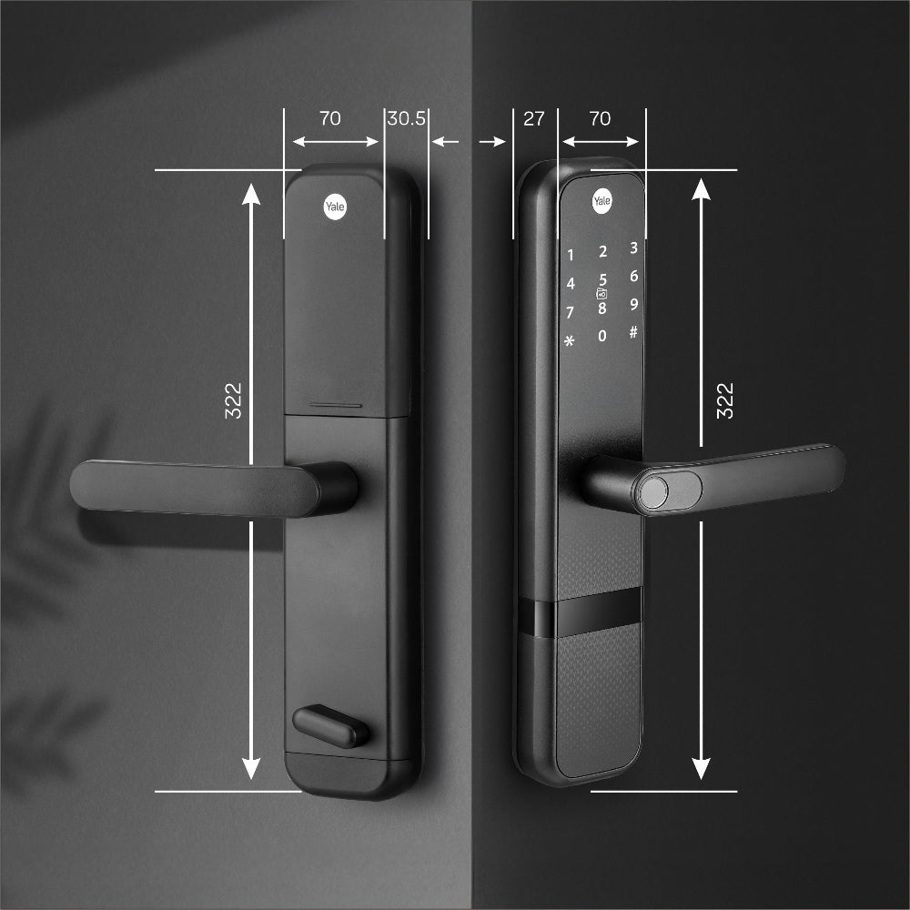 Yale Zuri Smart Lock dimensions