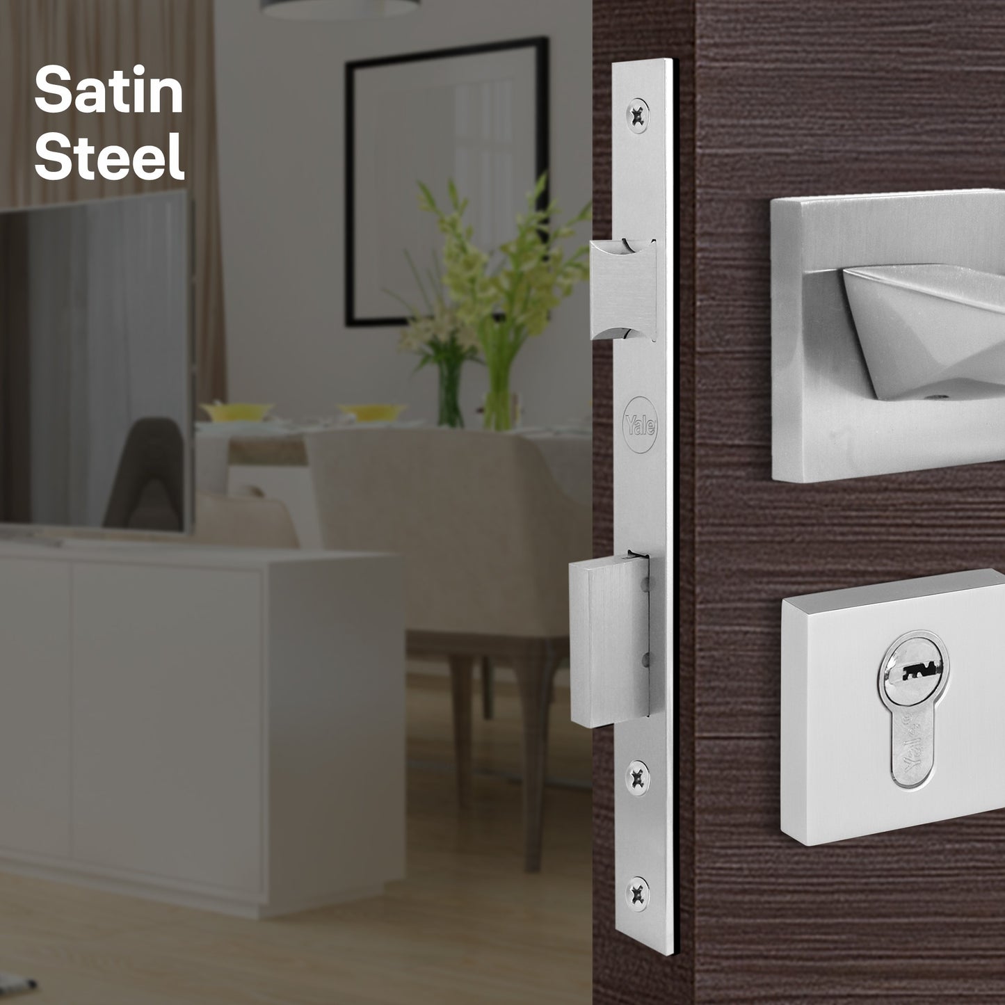 24-8545 BRSS04 -S Yale Mortise Lockbody, With Latch & Deadbolt