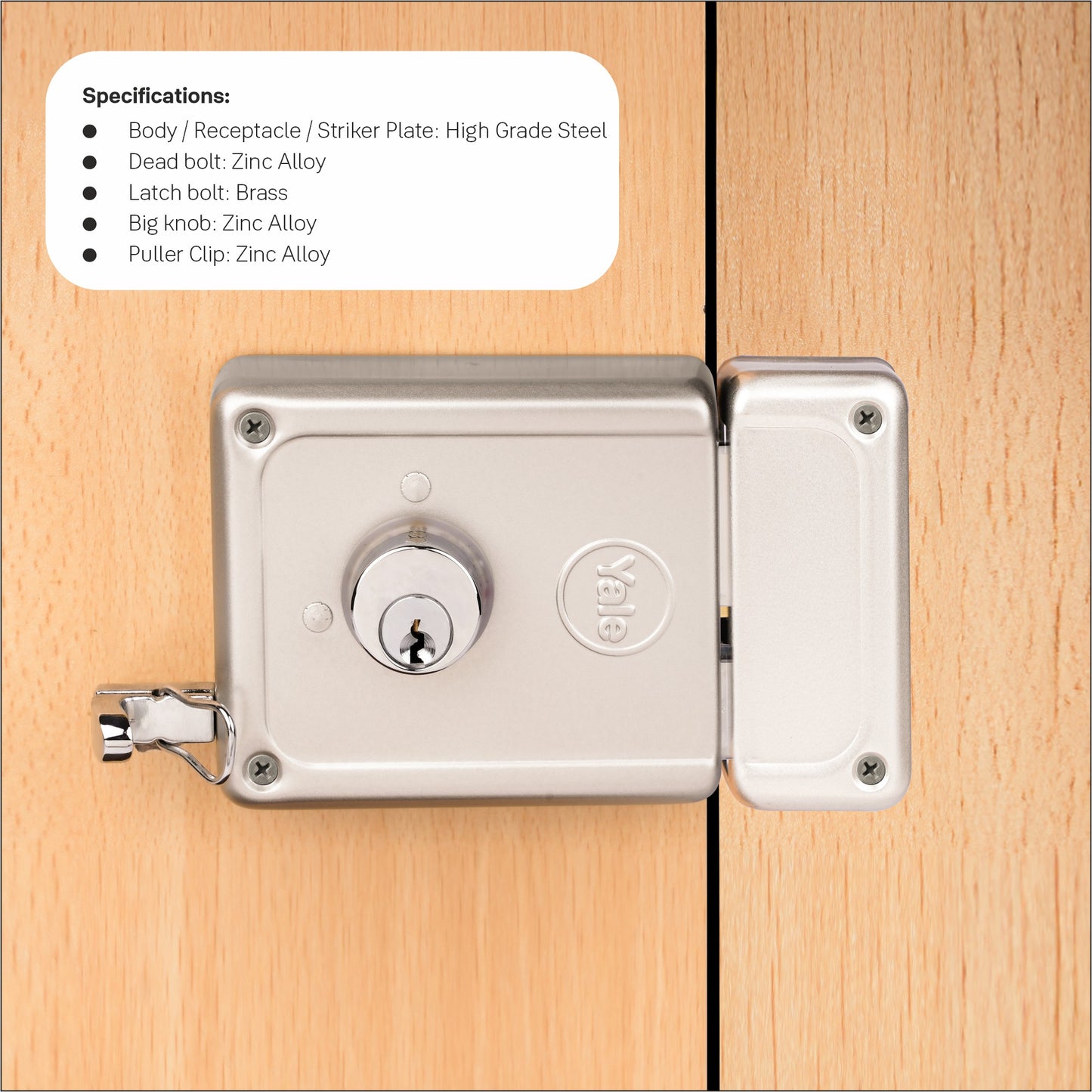 R300 RIM LOCK FOR MAIN DOOR WITH BOTH SIDES KEY OPTION