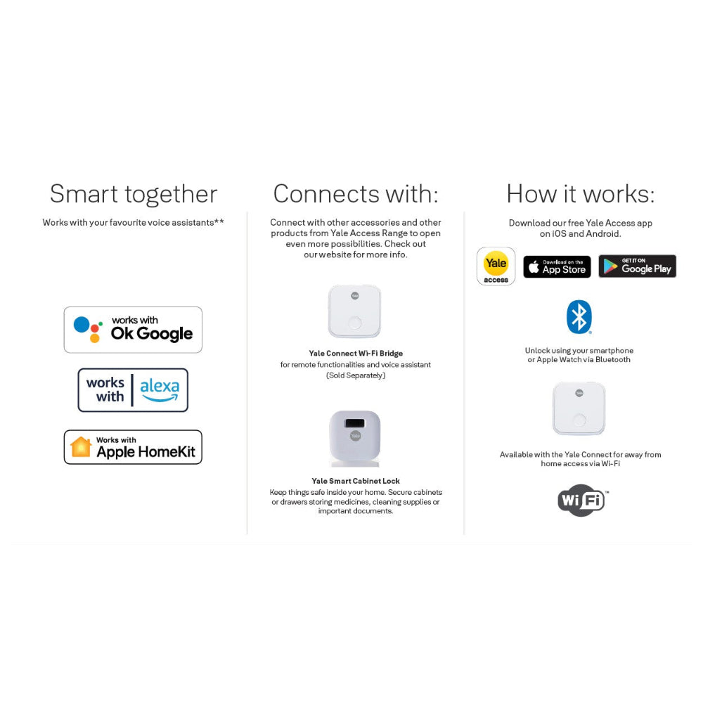 Yale YSS 250 Smart Safe Locker Connected with smart assistants