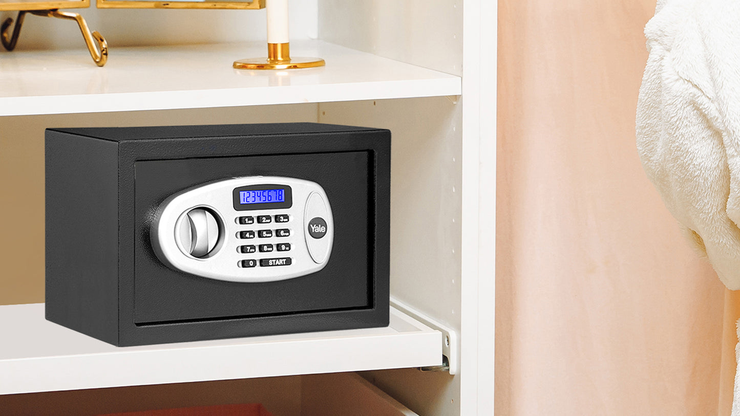 Yale Standard X-Large (41.0ltrs) and Small (8.6 ltrs) lockers Combo pack, with Pincode and manual access, Black