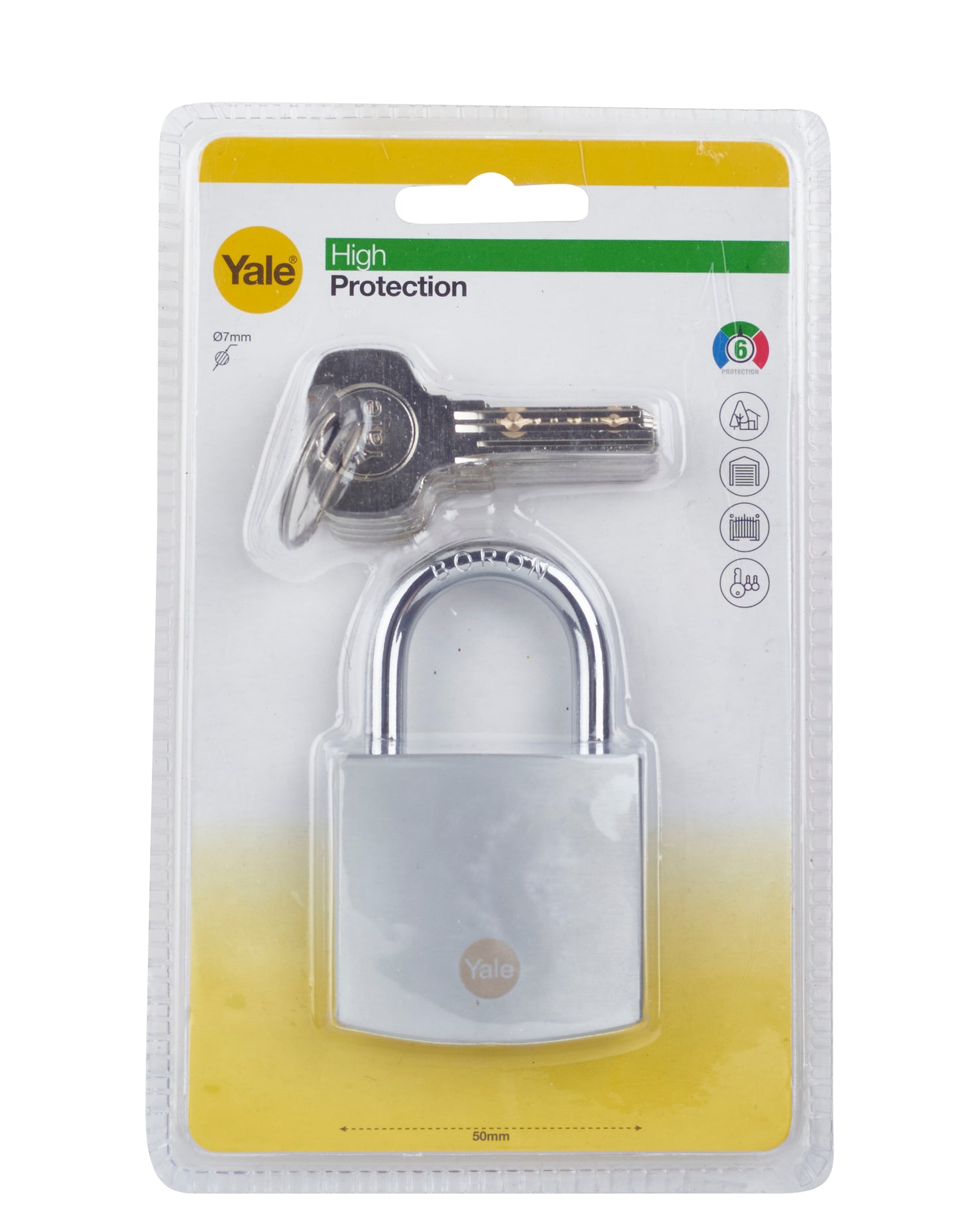 Y120 High security Brass lock with Boron steel shackle