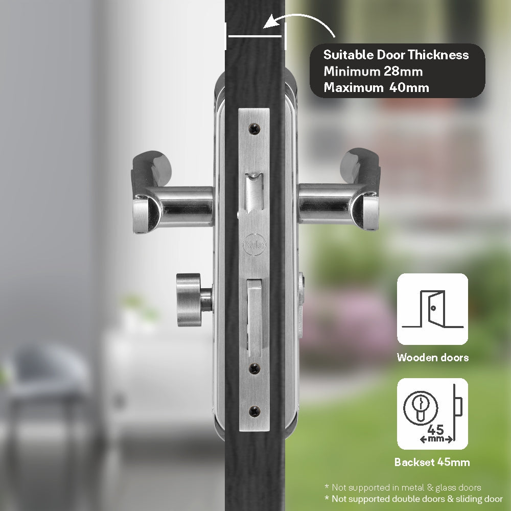 Yale YECM mortise comboset with lock and handle