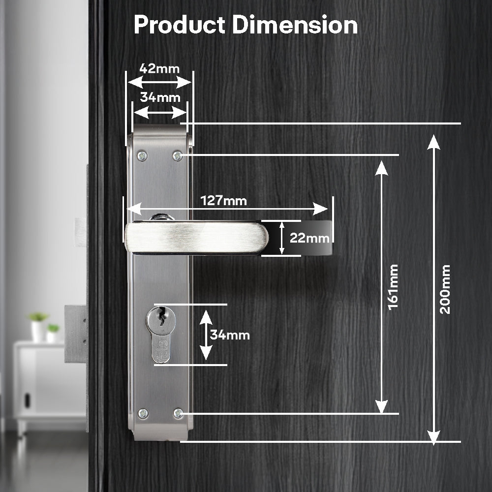 Yale YECM mortise comboset with lock and handle