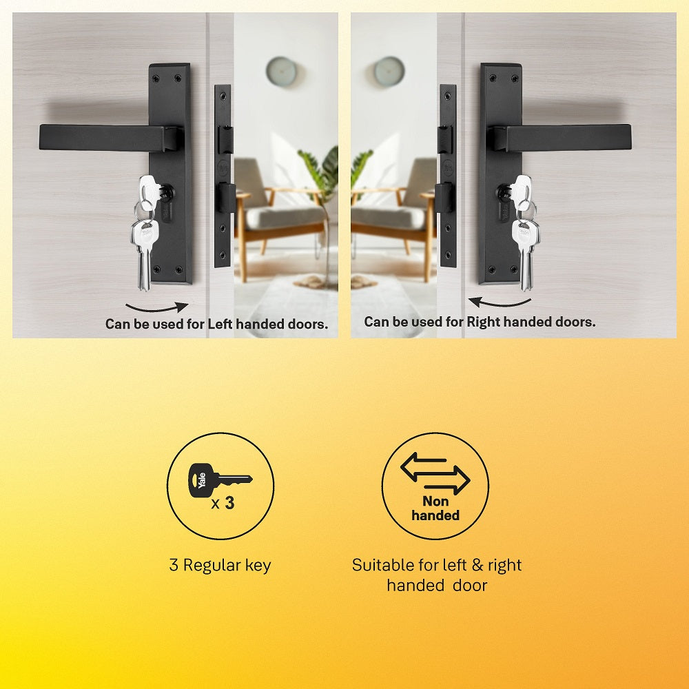 YECM Mortise Combo Door Handle and Lock Set