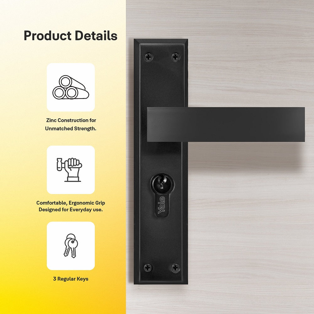 YECM Mortise Combo Door Handle and Lock Set