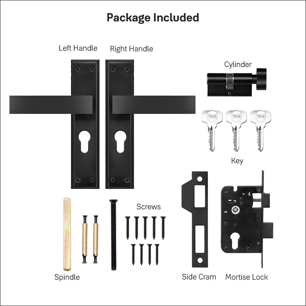 YECM Mortise Combo Door Handle and Lock Set