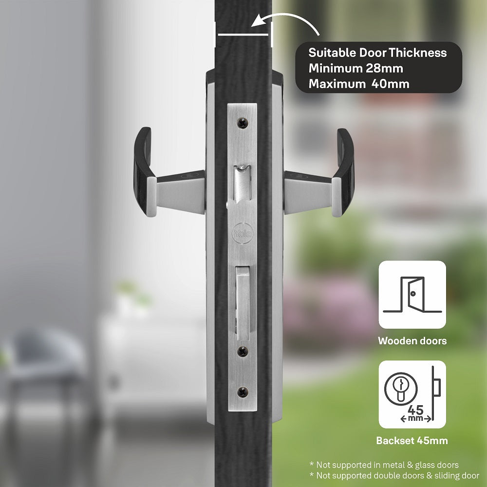 YECM Mortise Combo Door Handle and Lock Set