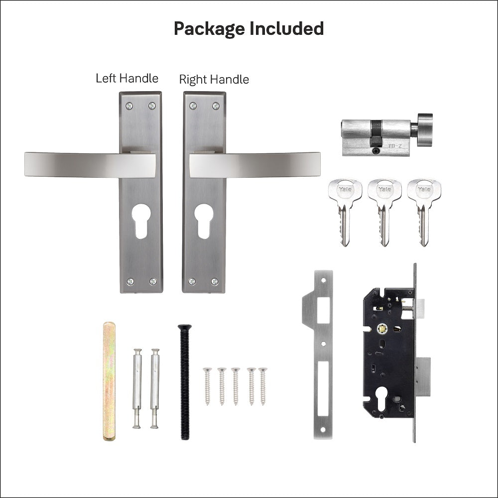 YECM Mortise Combo Door Handle and Lock Set