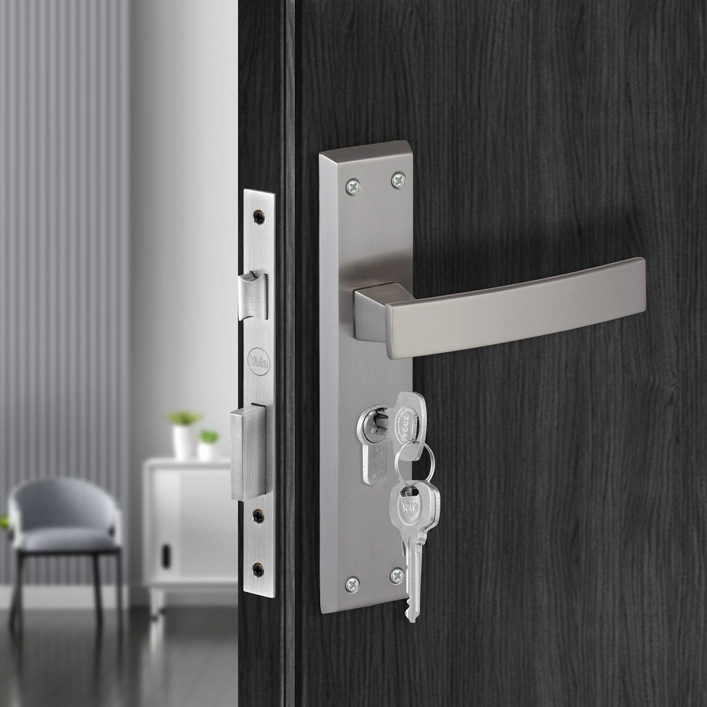 YECM-405-8P-TT-SS Mortise Door Handle set with lock body and Key