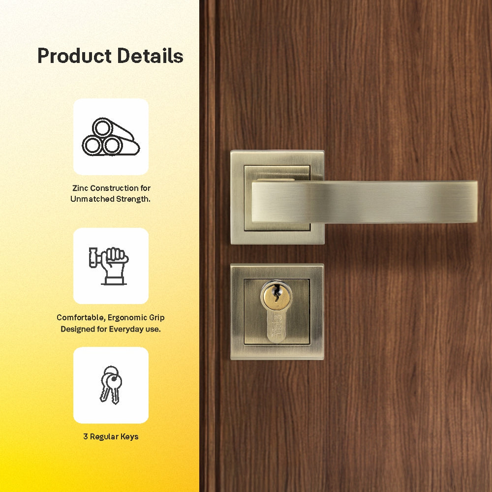 Yale YECM mortise comboset with lock and handle