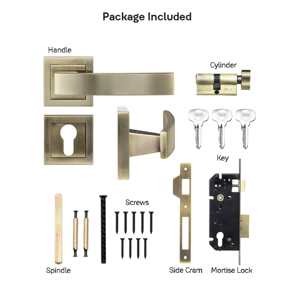 Yale YECM mortise comboset with lock and handle