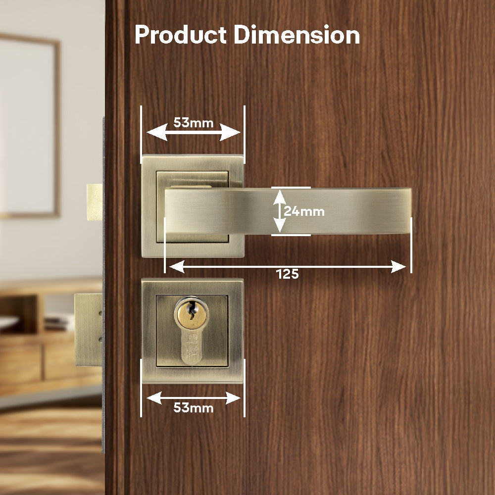 Yale YECM mortise comboset with lock and handle