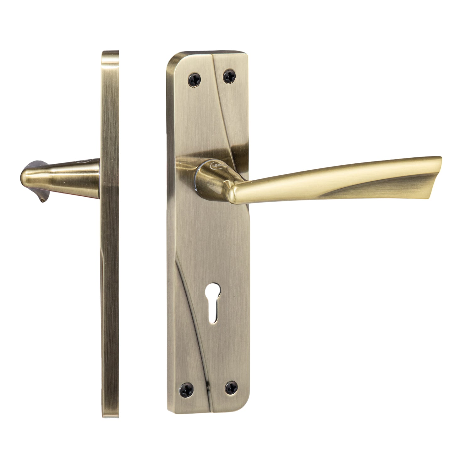 YECM-432-6L-AB Key-in-Lever Handle set with key-in lever double strike lockbody Antique Brass