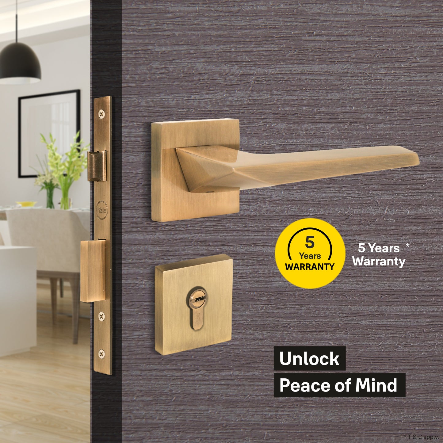 YPBL-810-AB Solid Brass Premium Lever Handle Antique Brass