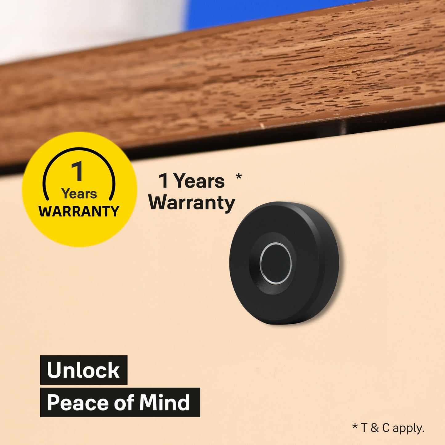 Special Bundle Offer - Zuri Smart Lock (Black) with YWLOL Digital Wardrobe Fingerprint Lock