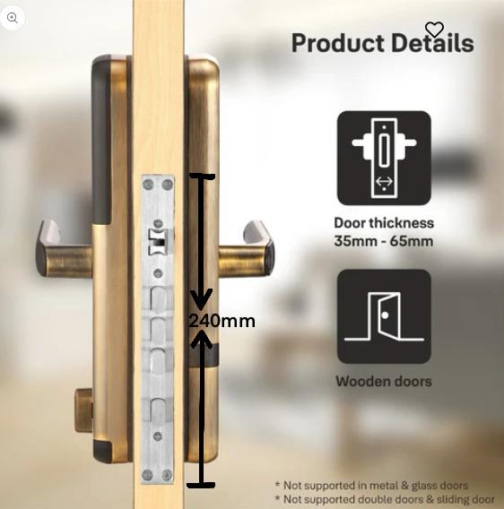 Special Bundle offer Yale Zuri Smart Lock (Antique Bronze) with YWLOL Digital Wardrobe Lock (Black)