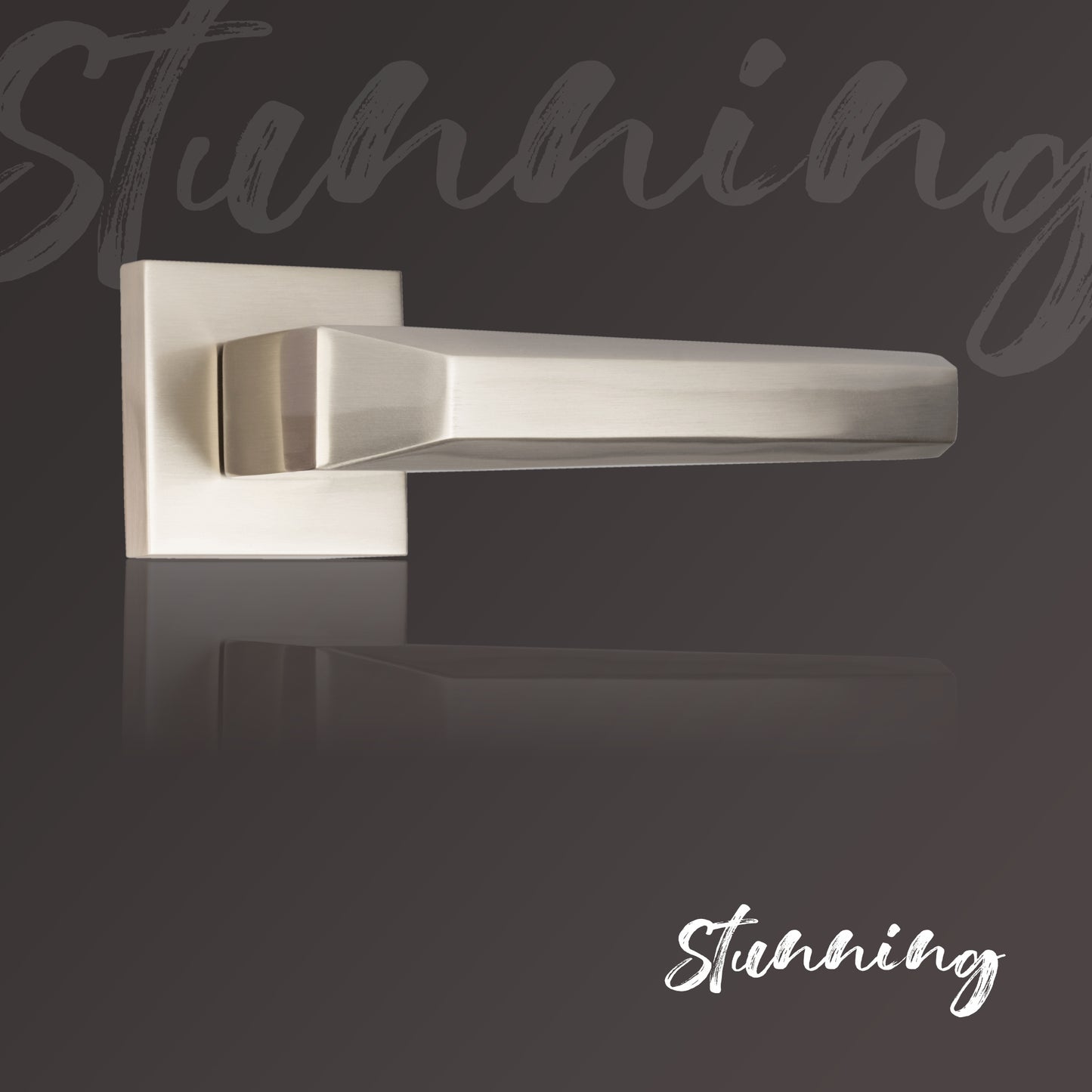 YPBL-804-Solid Brass Premium Lever Handle, Satin Steel