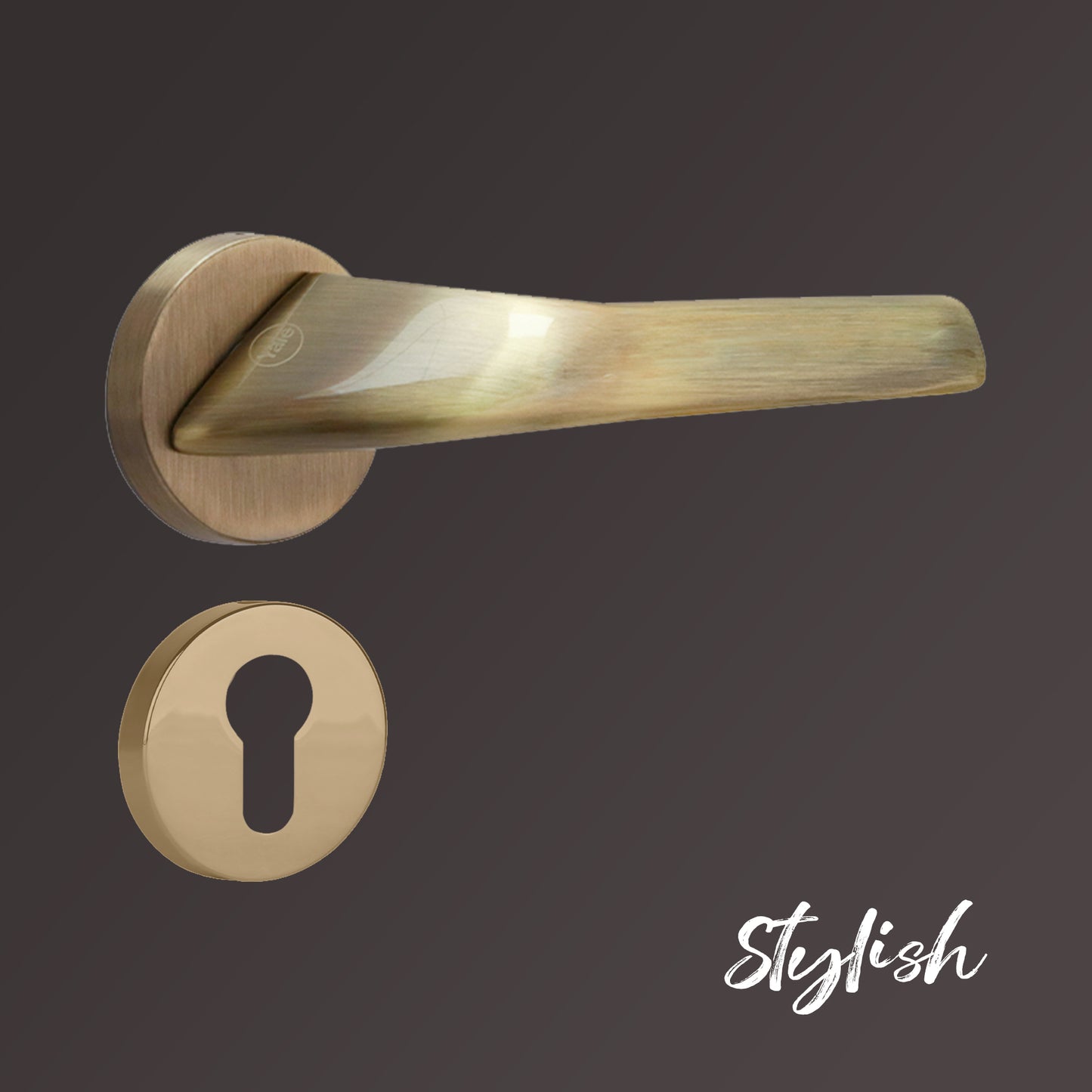 YPBL-802 Solid Brass Premium Lever Handle set, Antique Brass