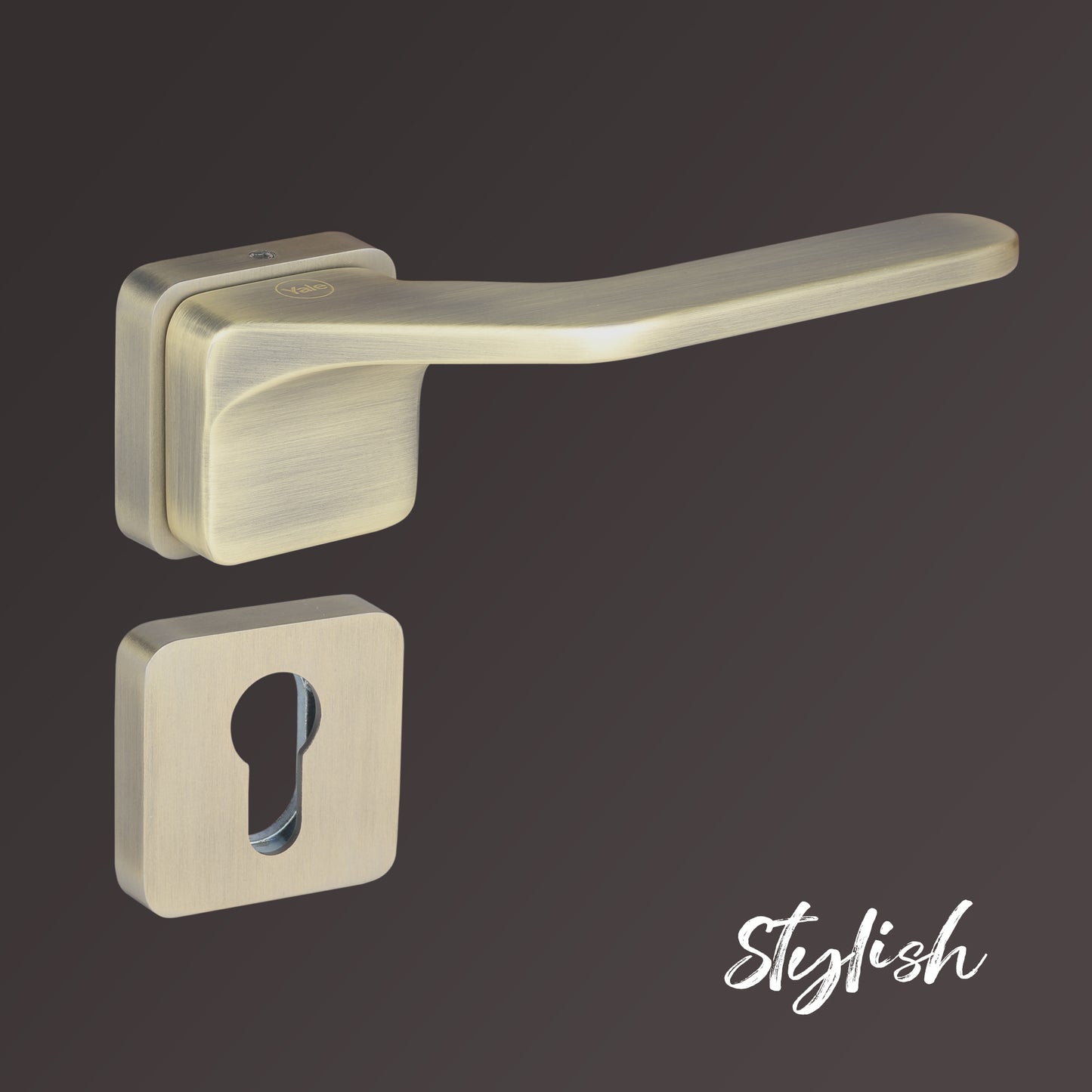 YMSL-1002-AB - Yale Marvel Series Premium Handle, With Mortise Lockbody and Euro Profile Cylinder with Dimple Keys