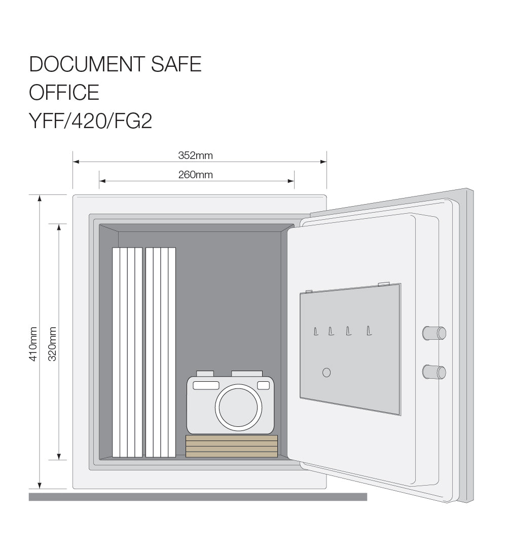 Yale Fire safe locker with fingerprint heavy duty