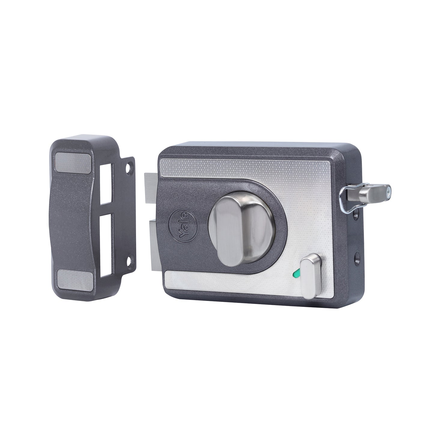 CBS-Cinco Stark Series Premium Rim Main Door Lock , Knob Inside, Grey