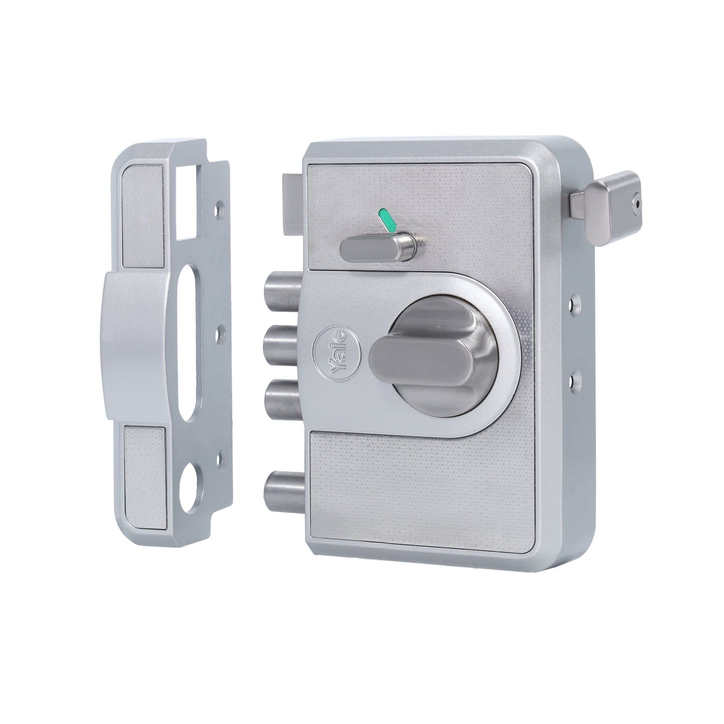 CBR-Cinco 500,Latch & DeadBolt Main Door Lock, Knob Inside, Silver