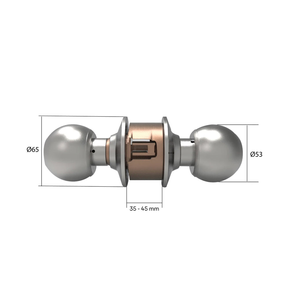 Cylindrical knob lockset for doors