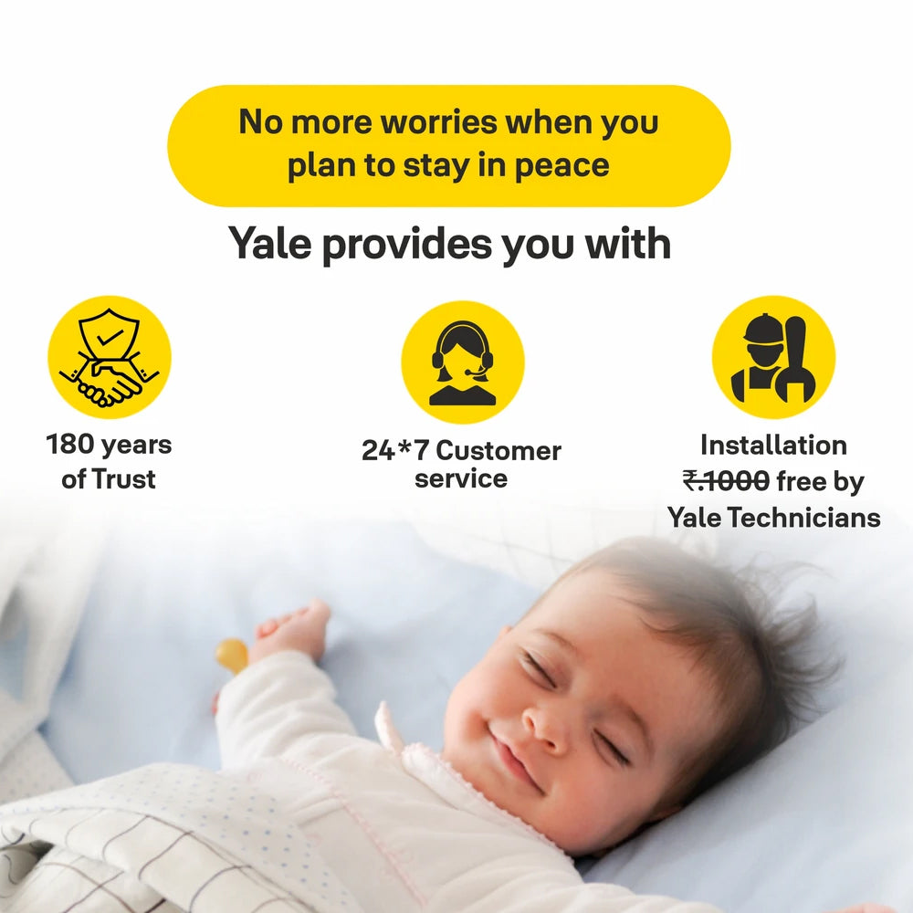 Yale Smart door lock YDM 4109 without lever handle with fingerprint, PIN, Manual key