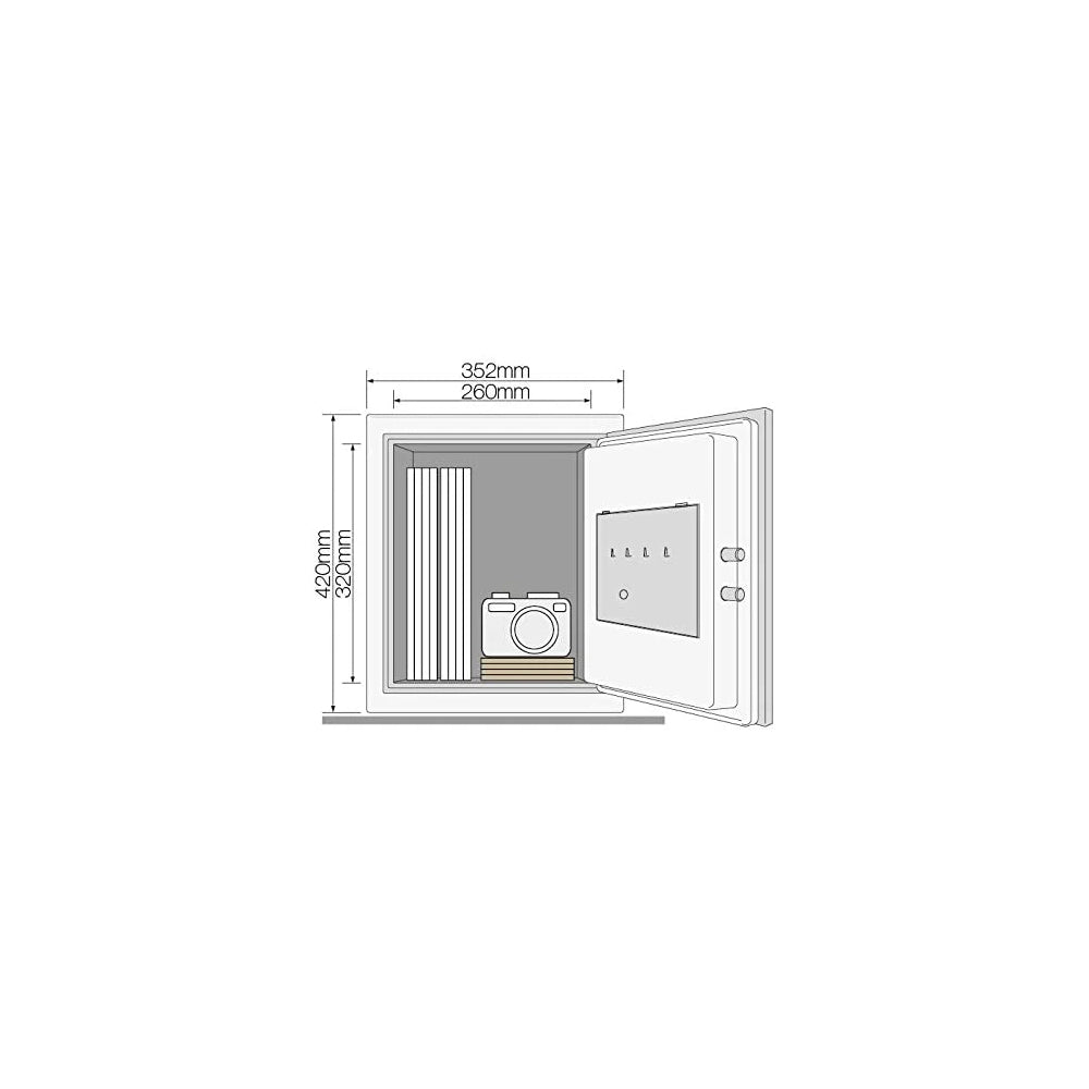 YFM/420/FG2 - Electronic Office Fire Safe Locker Box  (Large)