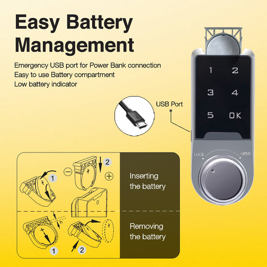 Mesh Pin Digital Wardrobe Lock for Wardrobes and Cabinets – Yale India