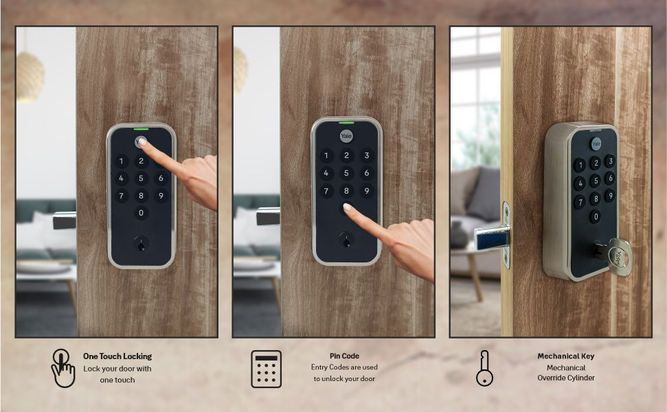 Yale TYE Digital lock with PIN and Manual Key