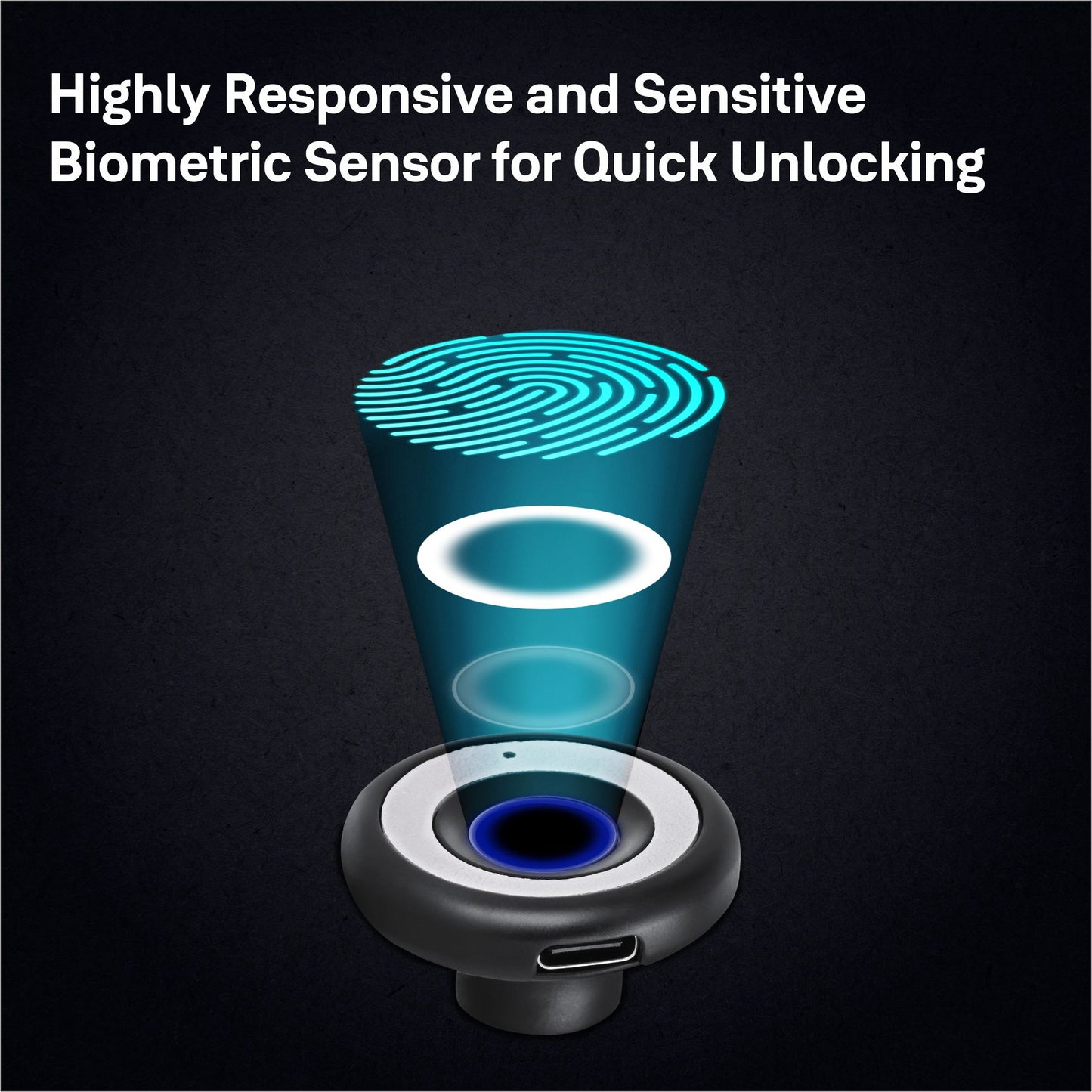 Biometric Smart Premium Furniture Lock - Ivory