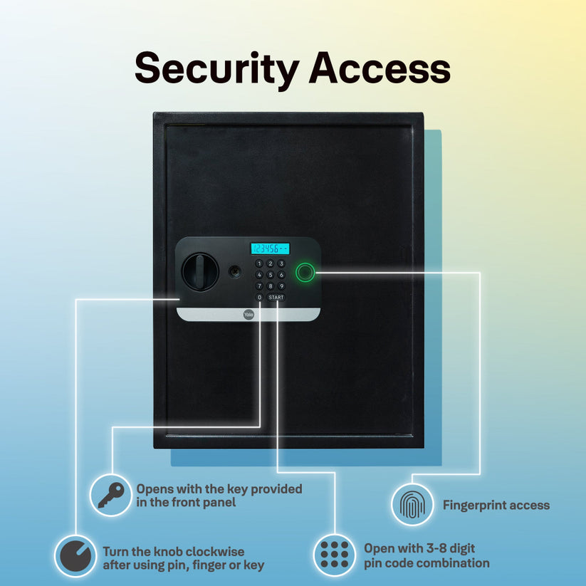 Yale Stellar Biometric Safe Locker with Keypad Extra Large for Home a