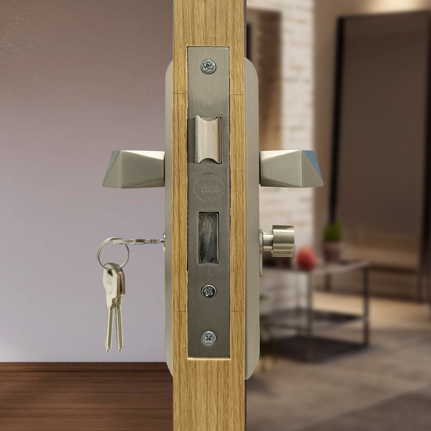 Main door lock and handle set