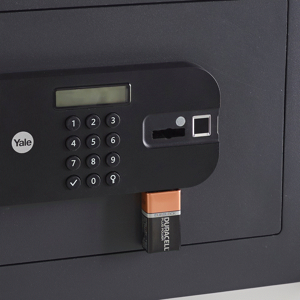 YSFB/400/EB1  High Security Digital Safe Locker with Fingerprint and Pin Access - Black